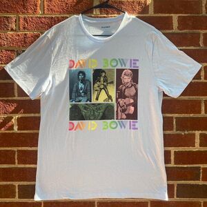 David Bowie Y2K Rainbow photo Collage Graphic Tee